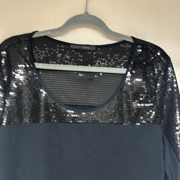 Coco Bianco Black Sequin Tunic - Picture 3 of 8